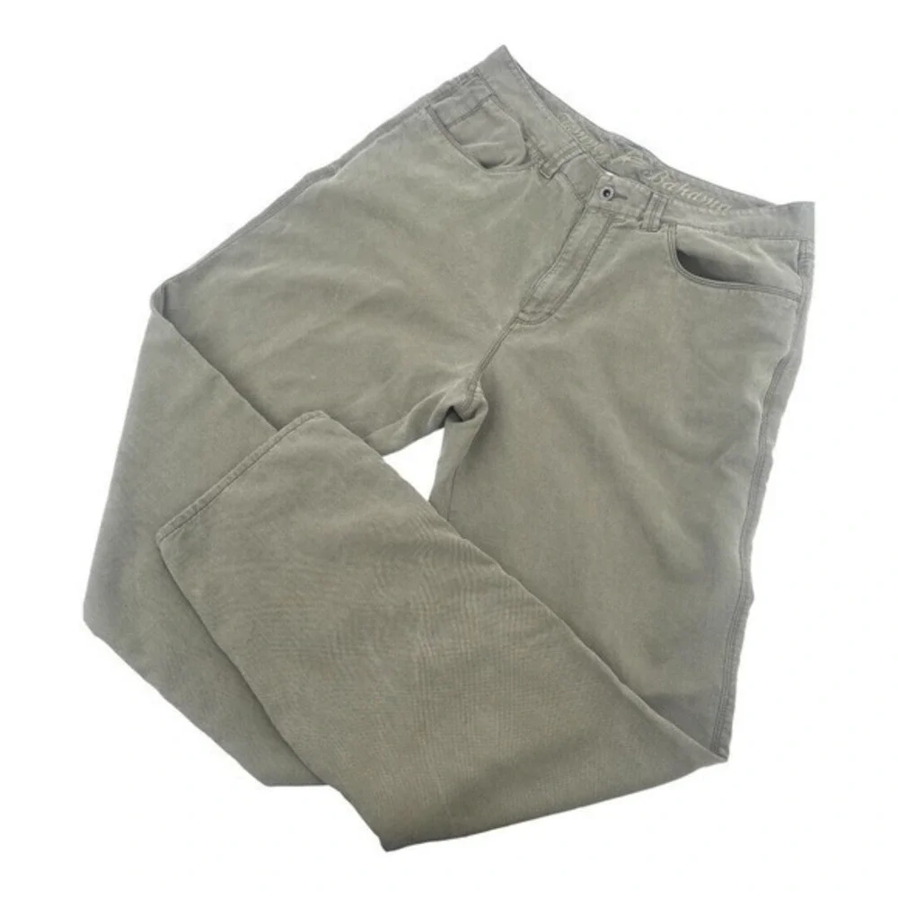 Tommy Bahama Men’s Tencel Cotton Flat Front Khaki Brown Pants‎ Size 36 X 34